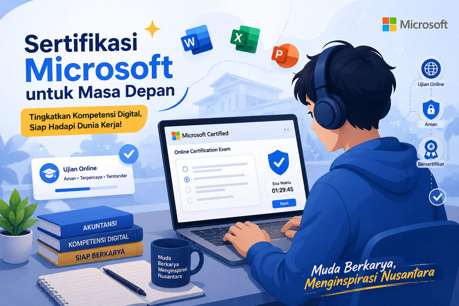Perkuat Kompetensi Digital, 48 Mahasiswa Akuntansi UMRI Ikuti Sertifikasi Microsoft